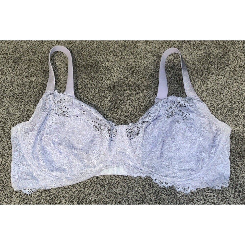 Hsia Sunflower Purple Lace Unlined Full Coverage Bra 42G